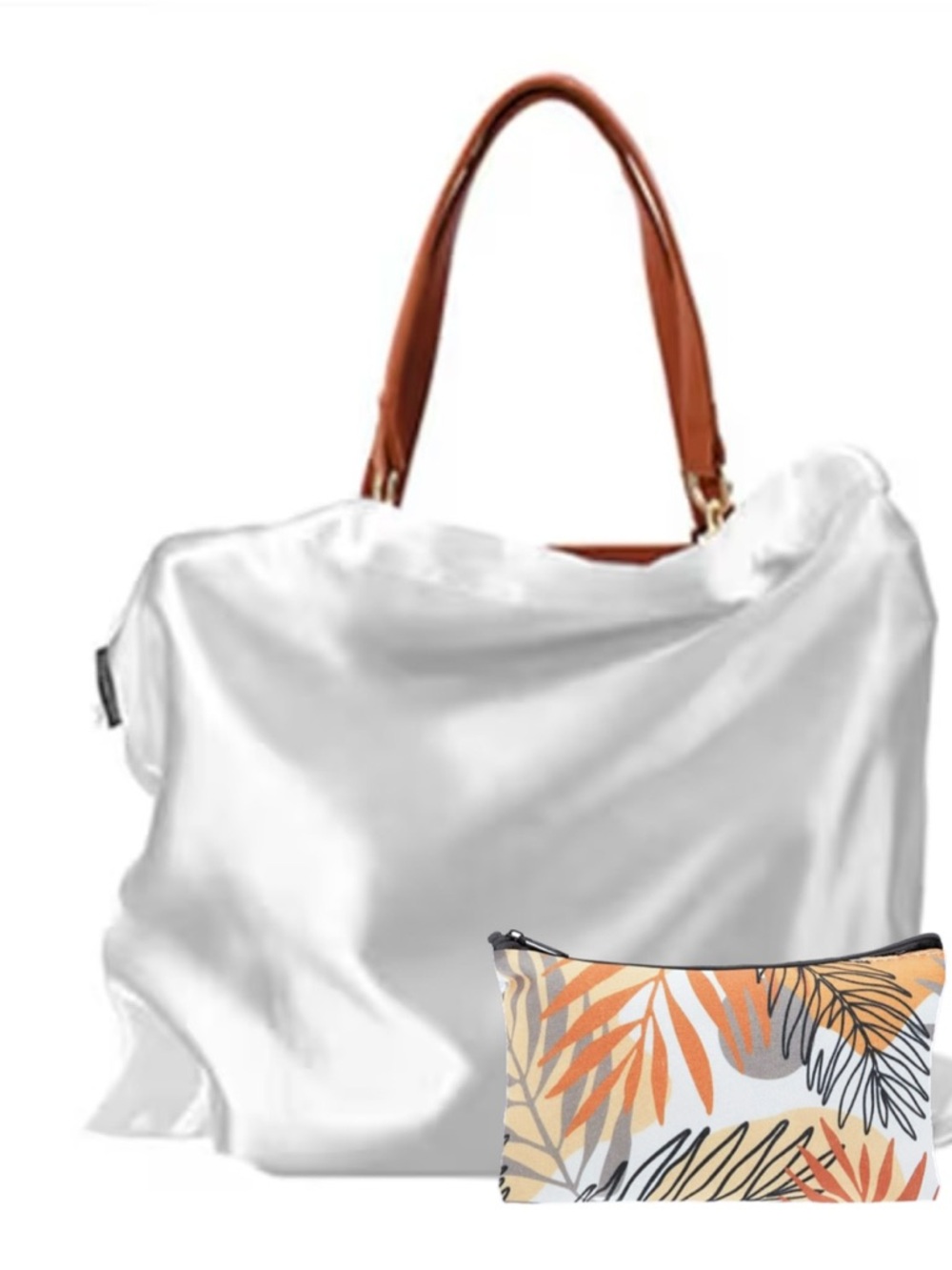 White Purse Dust Storage Bag and Cosmetic Storage Pouch